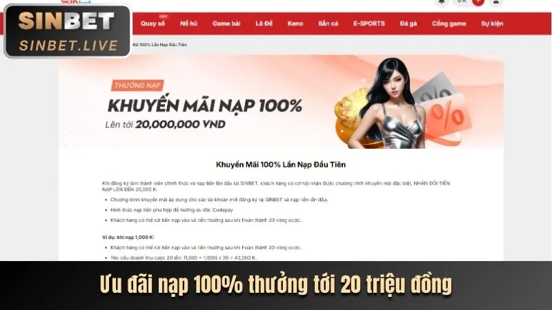 Thưởng nạp lại hàng ngày topzo game